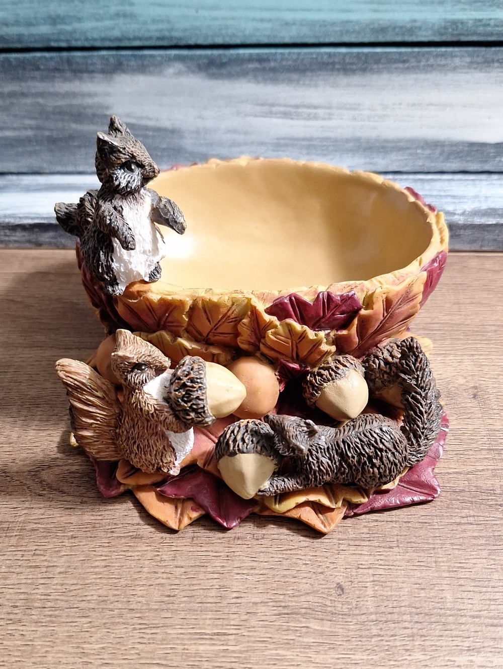 #AFB Autumn Acorn Squirrel Decorative Bowl - Fall Accent
